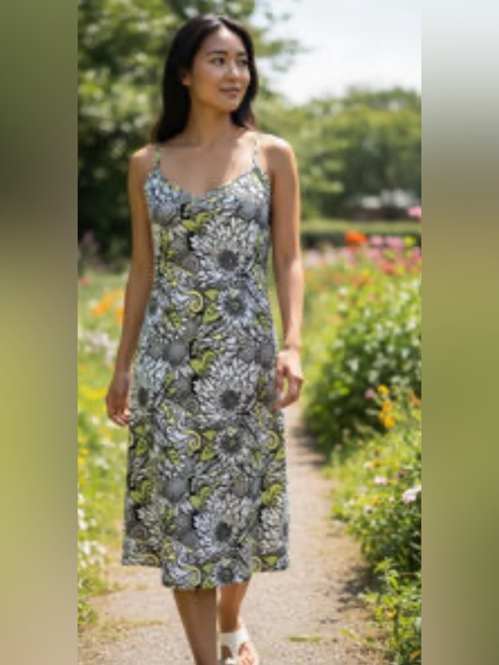 Prana Floral Athletic Midi Dress Size Small